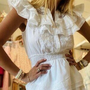 Love Shack Fancy Target Penelope White Ruffle Dress